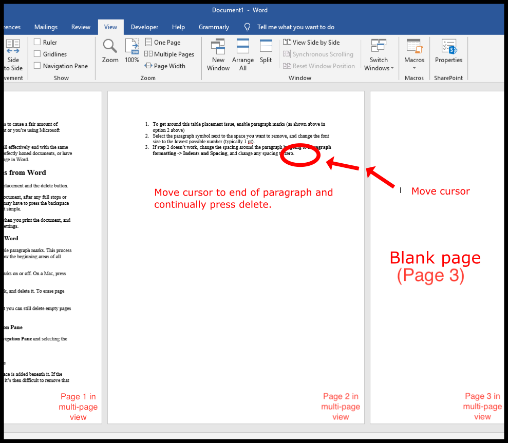 how do you delete a page in word for mac?